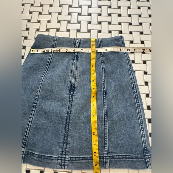 Free People Dark Blue A-Line Skirt - Picture 4 of 4